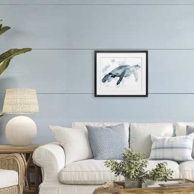 Tortue de mer patinée, reproduction sous verre, conception de Marcus Prime