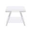 Table de bout rectangulaire avec tablette inférieure