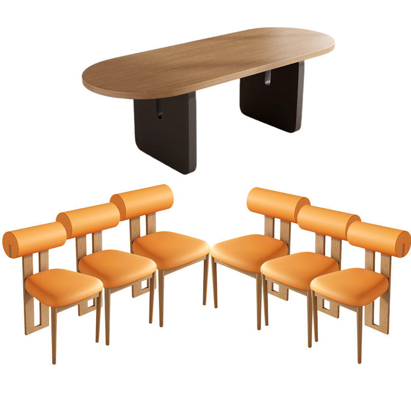 Ensemble de salle à manger Annechien, H 29,53 po x L 78,74 po x l 35,43 po, Noir, 5