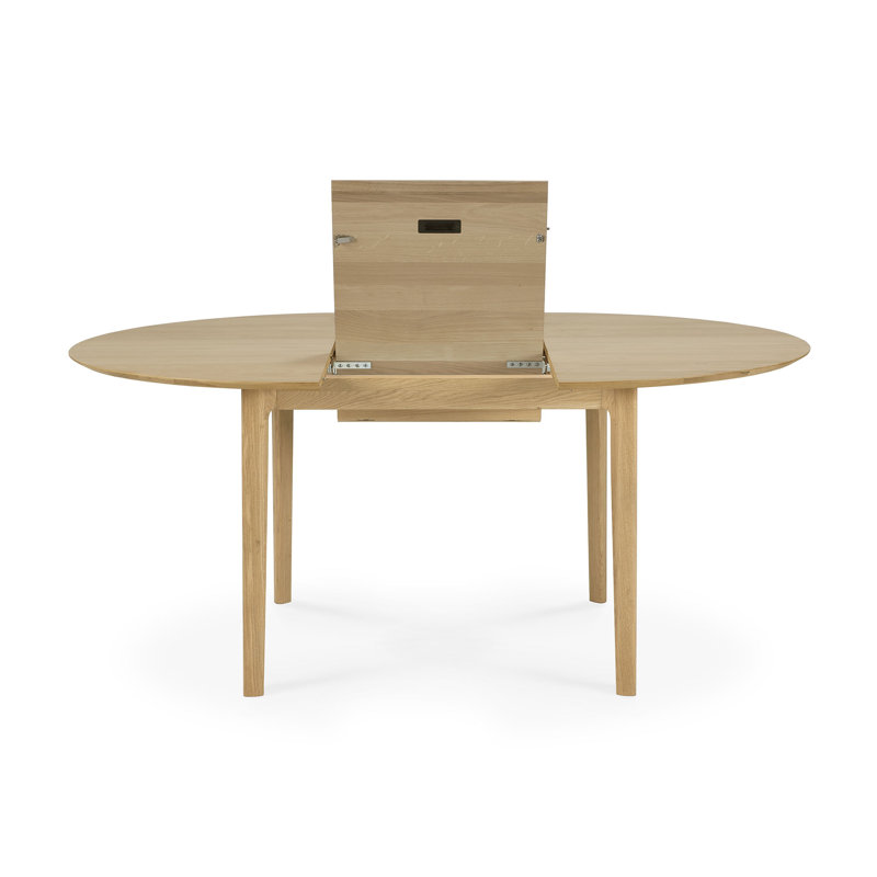 Bok Round Solid Oak Dining Table, Tan