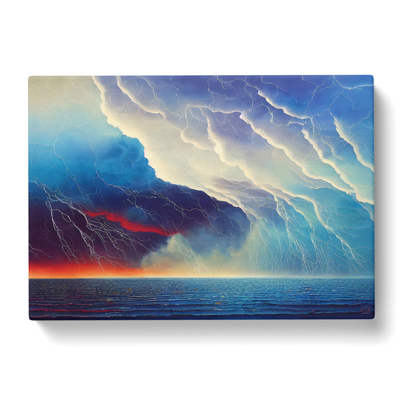 Compelling Thunderstorm - Wrapped Canvas, 50cm H x 76cm W x 3cm D
