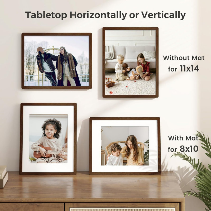 Brown Solid Wood Storage Picture Frame