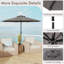250 cm Patio Umbrella Outdoor Heavy Duty Market Umbrella-1035017929-1035085363