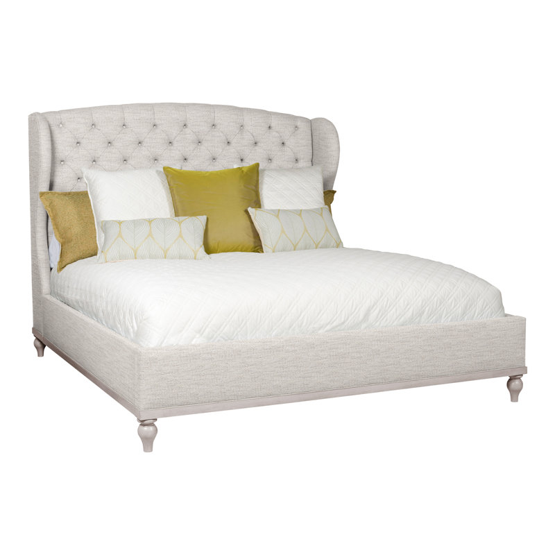 Emma King Bed, Dove Gray, Impala Linen, No