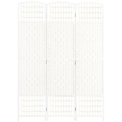 Paravent pliable à 3 panneaux, écran de confidentialité de 1,70 m, cloison en fibre ondulée blanche pour la maison et le bureau, polyvalent et élégant, respirant