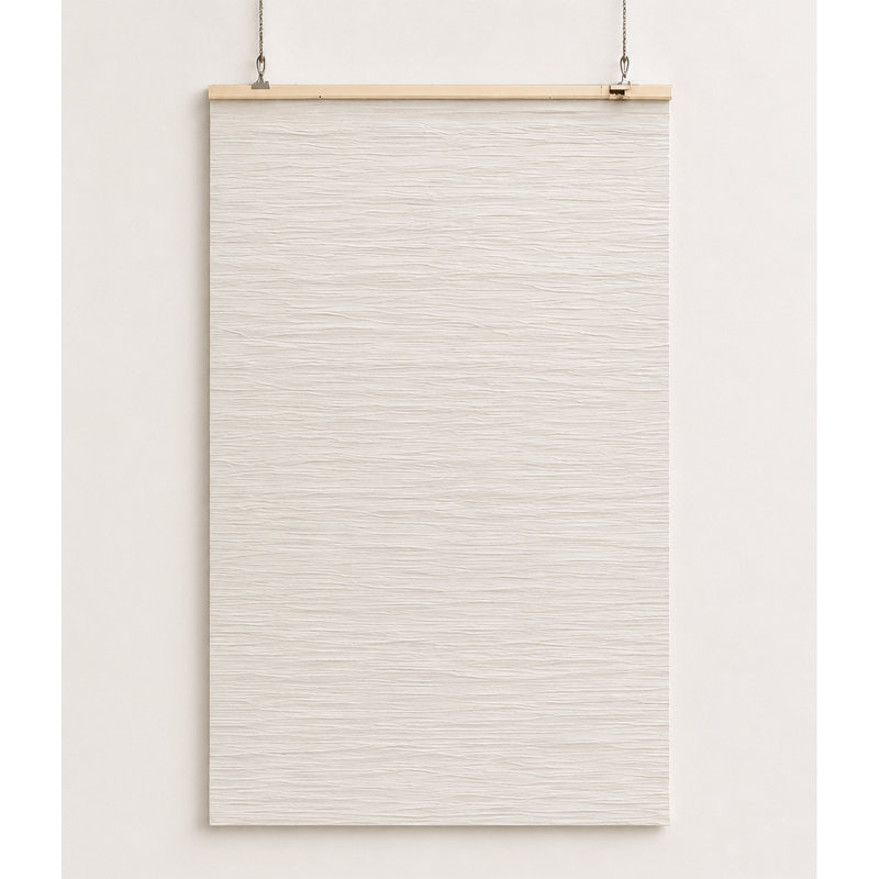 Paravent en crêpe, Gris, H 72 po x l 30 po x P 0,5 po