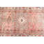 Tapis de couloir turc vintage rose et ivoire pour escalier avec design tribal et fabrication à tissage plat