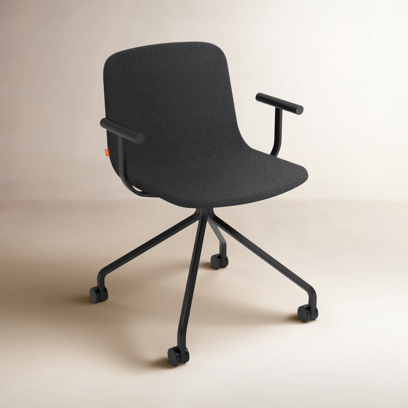 Key Meeting Office Chair, Charcoal Basketweave