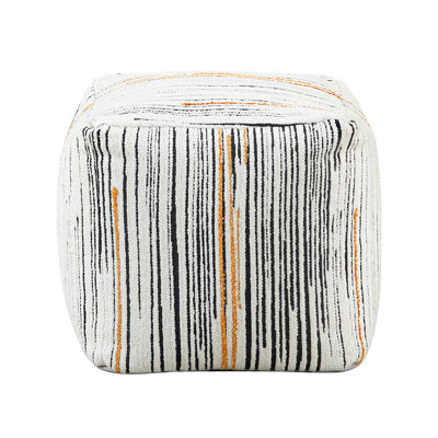 Multi-Color Square Pouf With Fabric, Non-Slip, 300Lbs Weight Limit, 16"X16"X16 Modern Cloth Upholstery, Non-Slip Bottom, Capacity, Multi,