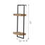Tablette murale en fer et en bois, 12 x 6 x 27 po, avec rainures en plaques, tablette de style industriel pour présentation, rainures