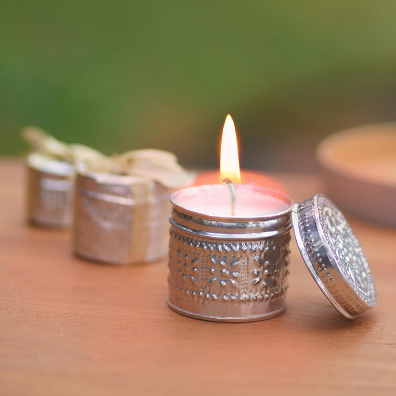 Unscented Jar Candle with Aluminum Holder