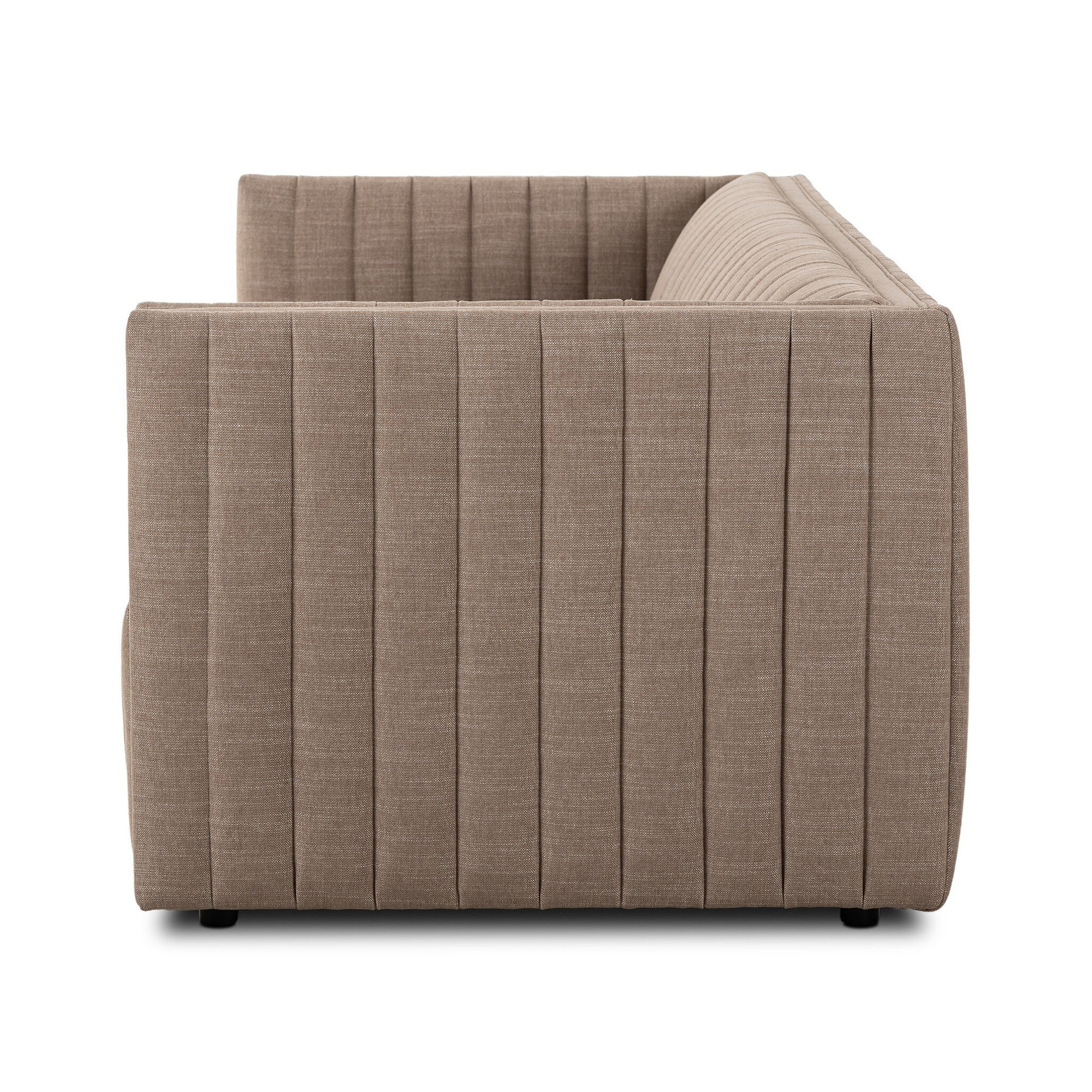 Brandt 97" Tuxedo Arm Sofa, Crypton Nomad Taupe, 26.5" H x 97" W x 35" D