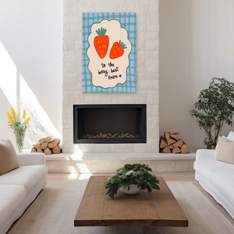 «Berry Best Mom», art mural contemporain, 48" H x 32" W