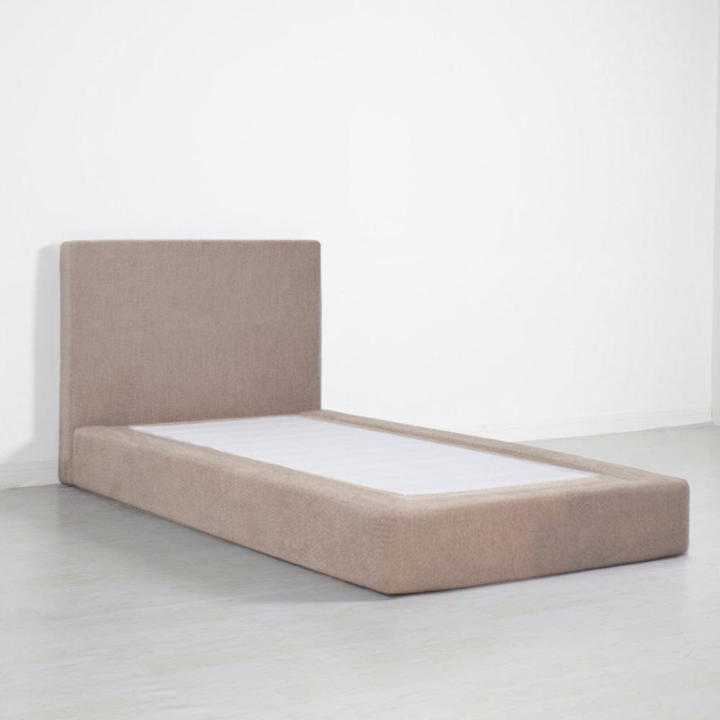 Boucle Bed Frame With Headboard, Single (3')