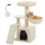 Petit arbre à chat pour chats d'intérieur, mignonne tour de chat de 32 po avec rampe à griffes en sisal, hamac douillet et perchoir de lit amovible pour chatons-683567678
