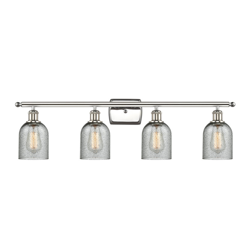 Éclairage de salle de bain à intensité variable 4 lumières Vella, Ampoule incandescente rétro de 60 watts, Anthracite