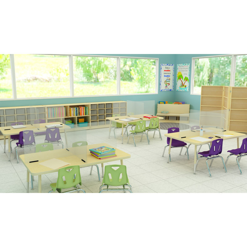 Brown Mobile Folding Kids Bookcase with 32 Shelves