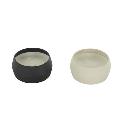 Cole And Grey Metal Apple Cinnamon / Creamy Vanilla Swirl Scented Textured 9Oz 2 Wick Decorative Candle With White Wax