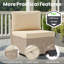 Ensemble de conversation modulaire en osier pour 6 personnes avec coussins-992035071-992035056