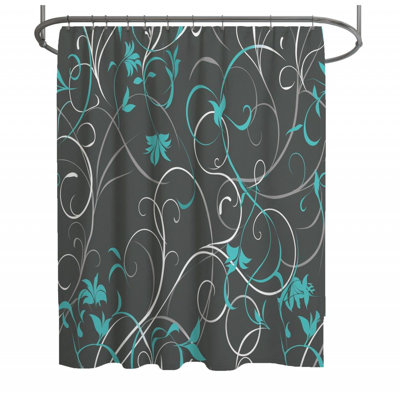 Rideau de douche floral - Art Bathroom Decor_12390