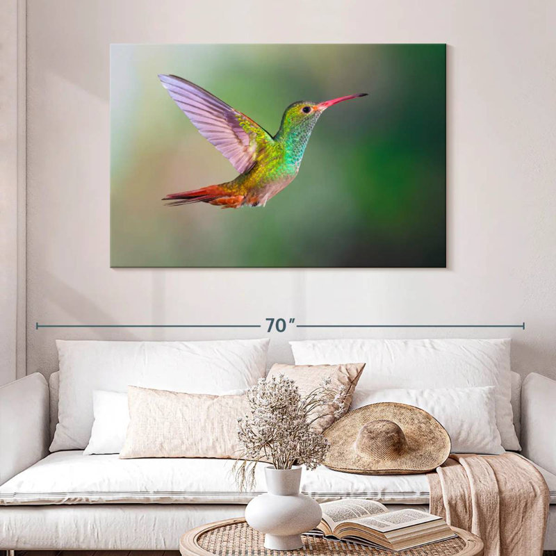 Iridescent Hummingbird, 32" H x 48" W