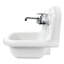 Lavabo de salle de bain mural en argile réfractaire 16,5 po avec robinet et trop-plein Nantucket Sinks-92434866-92434865