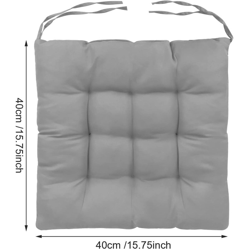 4-piece Chair Cushion Set With Ties – 40x40cm Comfortable Seat Pads For Dining Chairs, Garden Chairs & Balcony Furniture – Breathable Indoor/outdoor Chair Seat Cushions