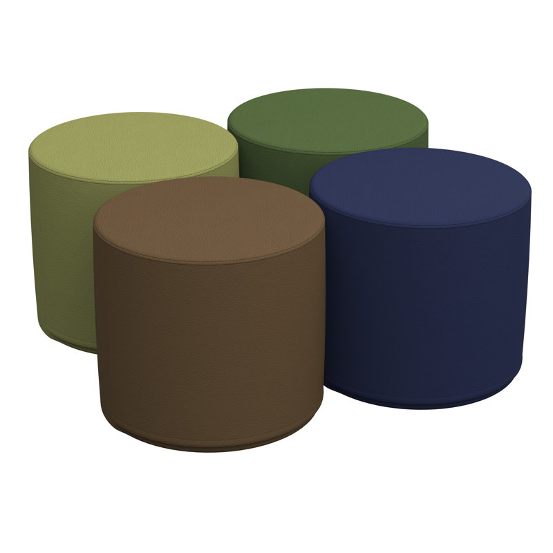 Repose-pieds rond 18 po SoftScape, Ton de couleur terre, H 16 po x l 18 po x P 18 po