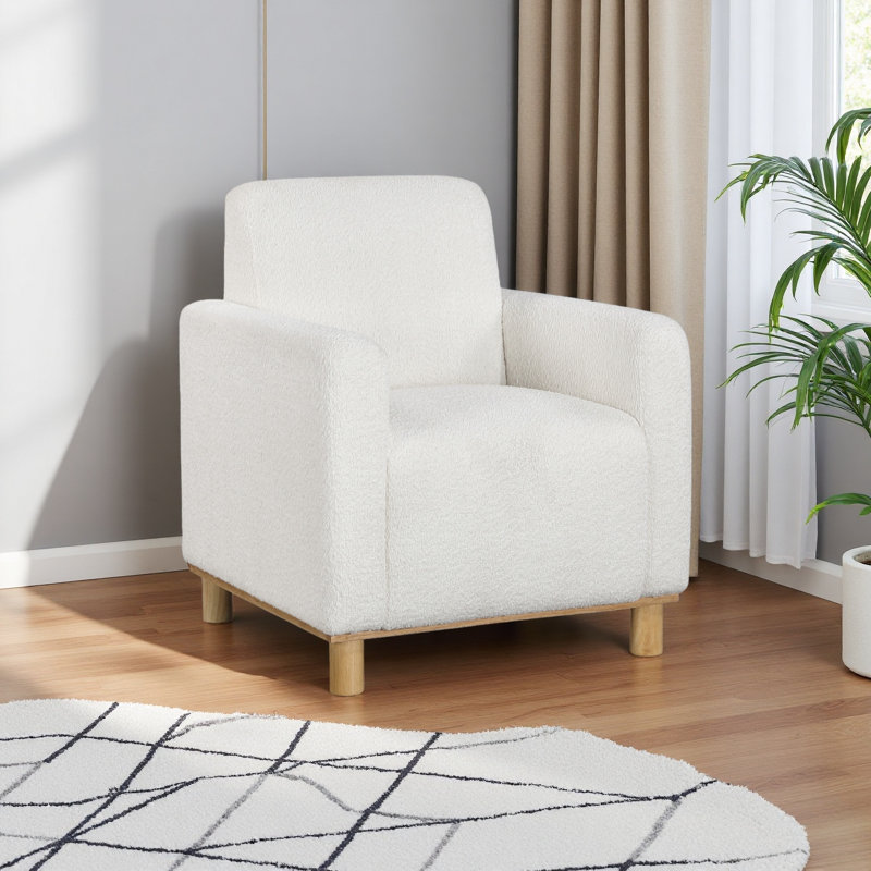 Boucle Fabric Arm Chair
