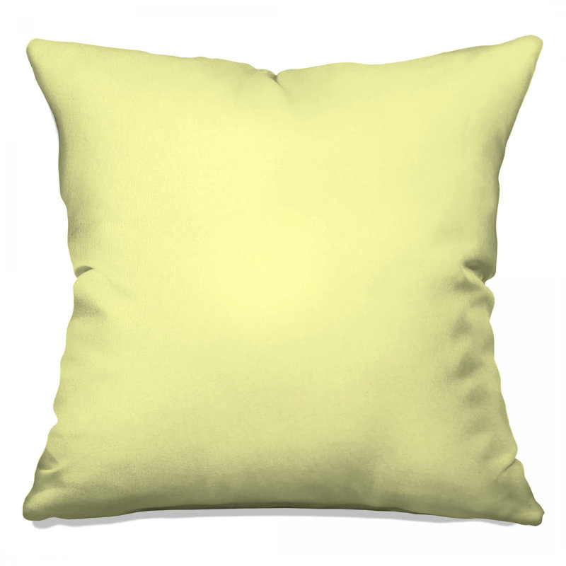 Coussins décoratifs unis jaune clair, 16 po x 16 po