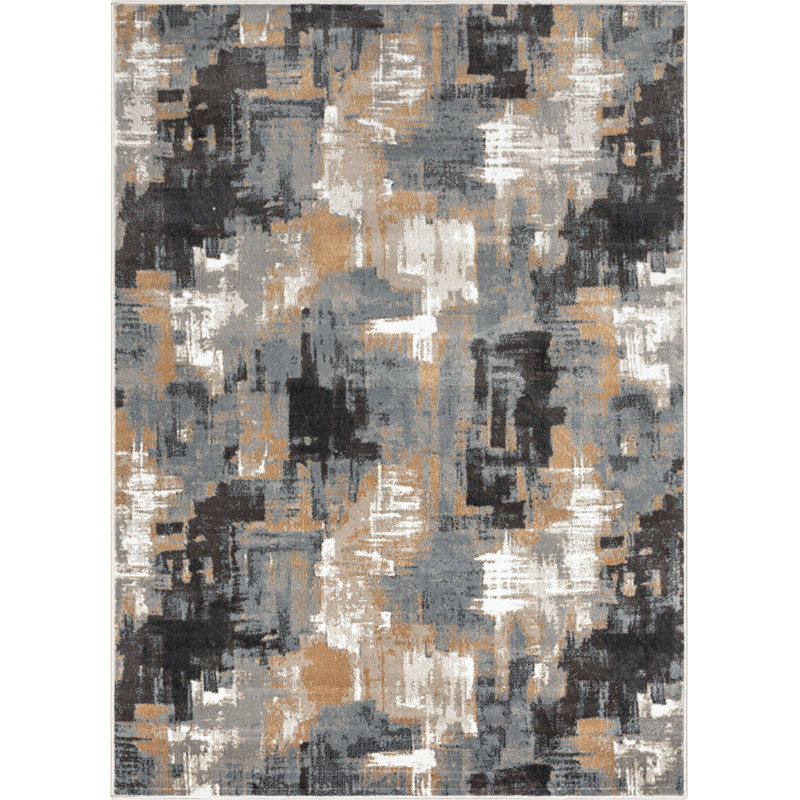Well Woven Verity Lilith Abstract Modern Grey Area Rug, Rectangle 160cm x 220cm