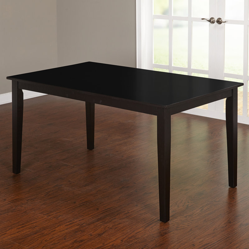 Vivien Solid Wood Base Dining Table, Black