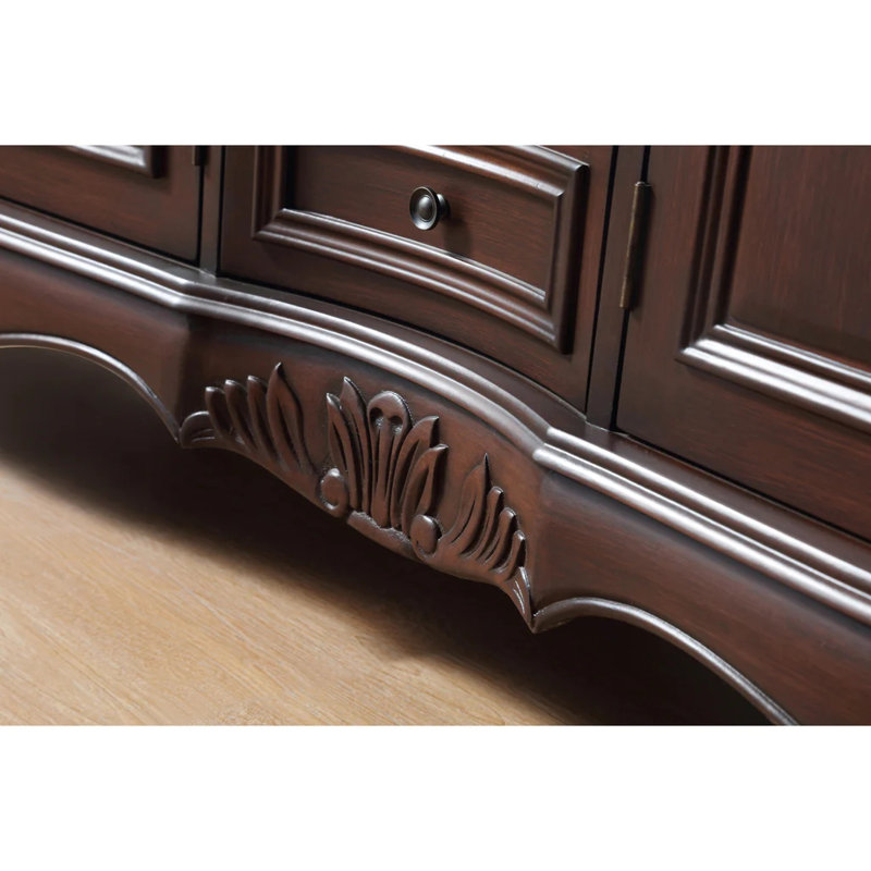 Meuble-lavabo double autoportant de 72 po avec plateau en marbre Shamikka