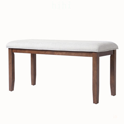 Versatile Upholstered Bench for Bedroom, Entryway, and Dining with Padded Seat and Solid Wood Legs, Ideal for Indoor Use