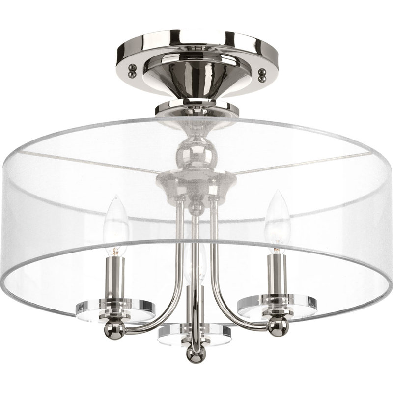Lustree tambour simple 3 lumières Elia