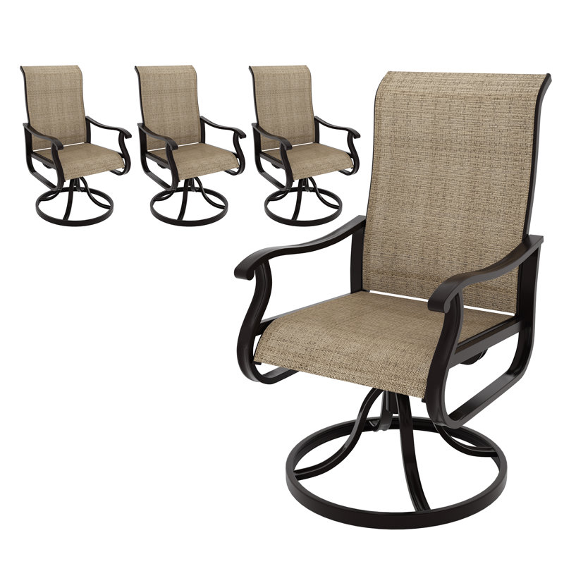 Fauteuil de salle à manger pivotant Ashalyn, Brun
