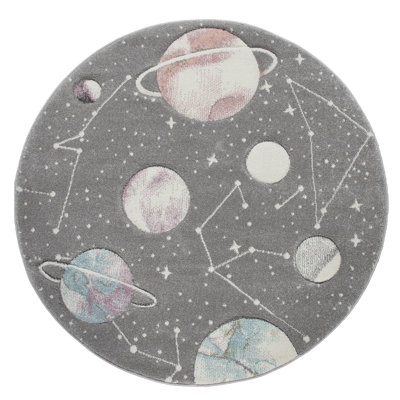 Cooney Machine Woven Grey Rug