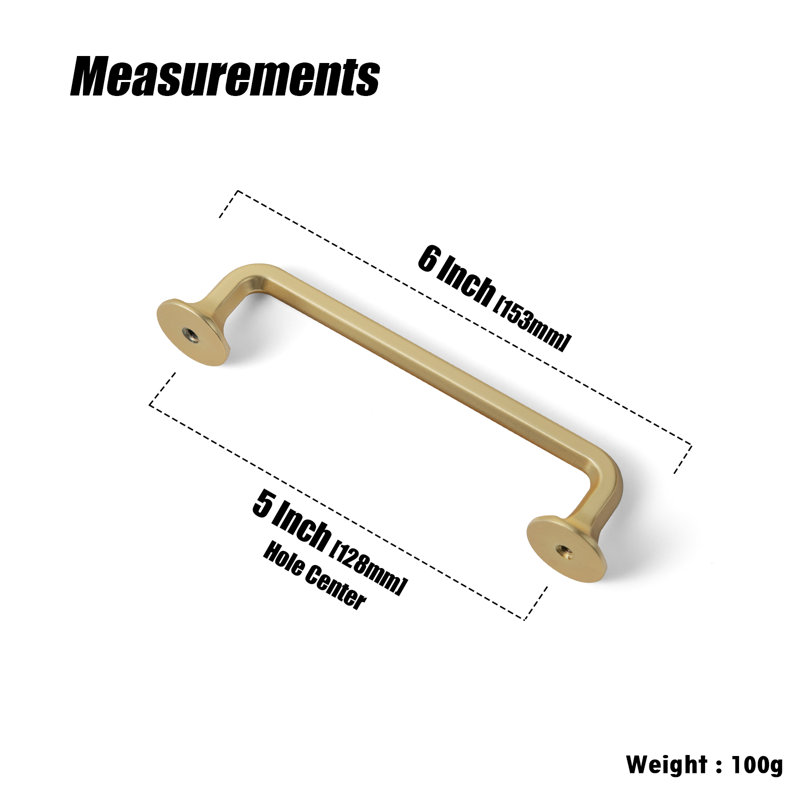 5" Center To Center Bar/Handle Pull Multipack, Light Brushed Brass