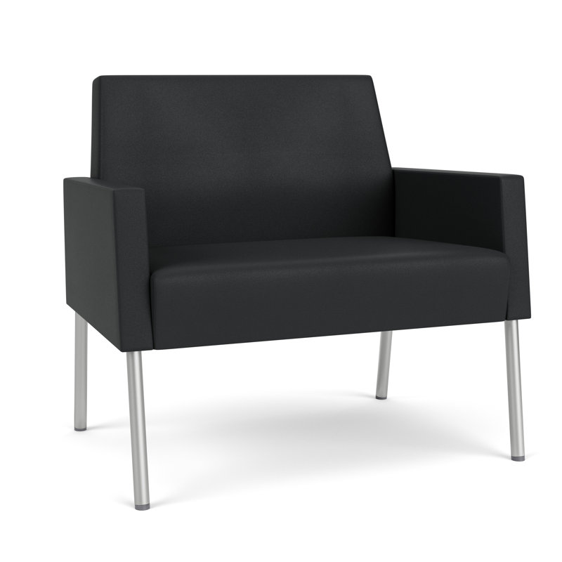 Fauteuil de réception Mystic, Modena graphite, Argent argent