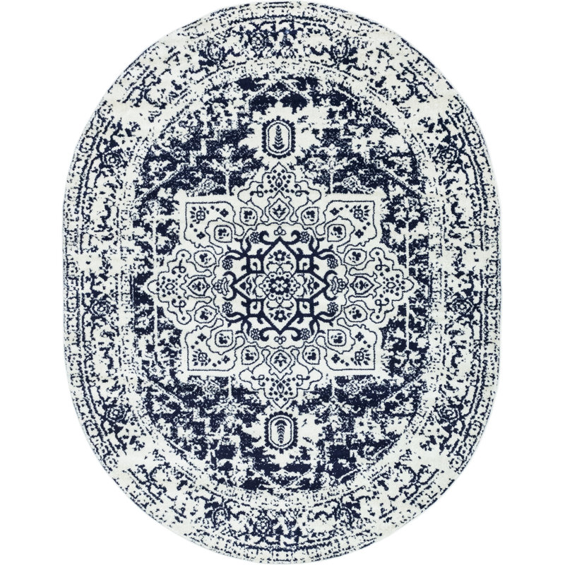 Oriental Area Rug, Oval 239 x 305cm