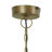 17"W Gold Metal and Beveled Glass Pendant
