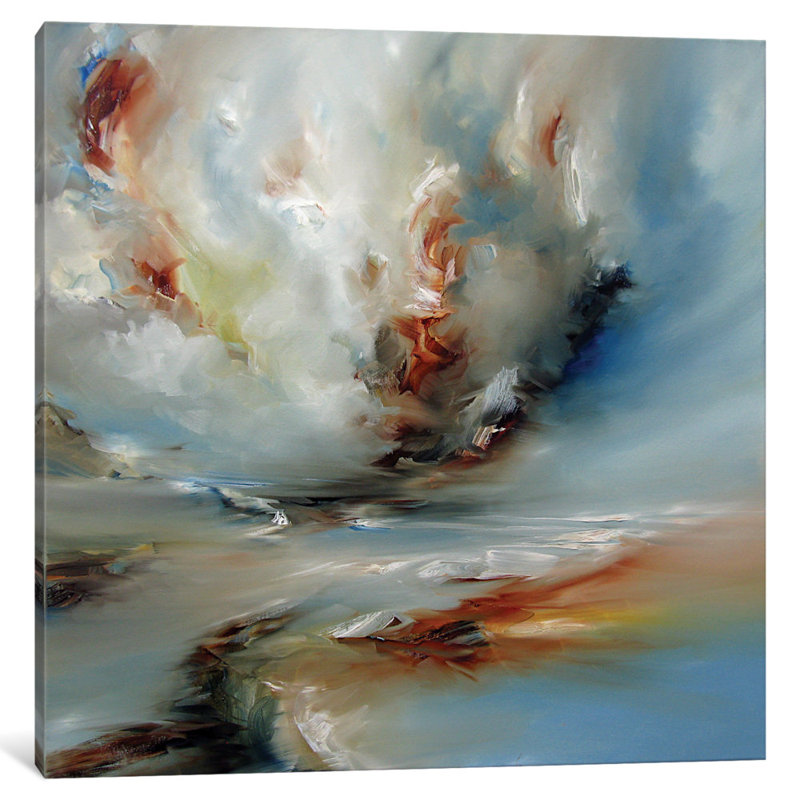 Peinture sur toile tendue, "light torsion", H 18 po x l 18 po x P 1,5 po, Pas de tapis, Toile tendue