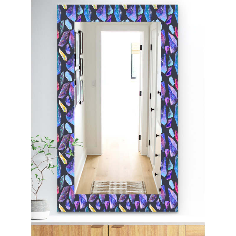 Cristal aquarelle avec miroir mural star ciel moderne, H 39,4 po x l 29,5 po