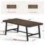 Ensemble de 2 tables de salle à manger spacieuses de 71 po de style campagnard brun pour 8 à 12 tables rectangulaires en bois brun avec pieds réglables, idéales pour la cuisine, la salle à manger ou le salon-528696556