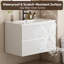 Meuble-lavabo mural simple avec lavabo en céramique et 2 tiroirs-684340956-694458079