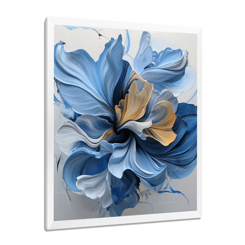 Sroka - Abstract Wall Art Living Room, H 32 po x l 16 po, Picture Framed, Blanc