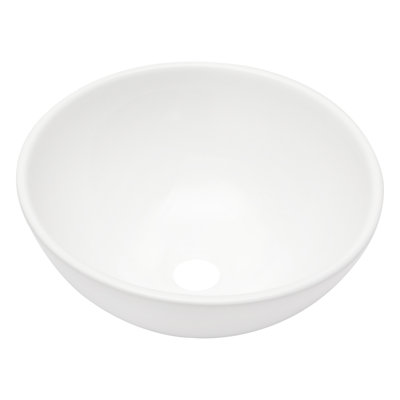 13X13 Inch White Ceramic Circular Vessel Bathroom Sink