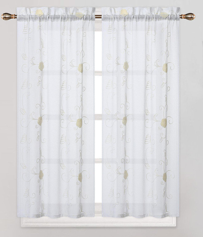 Pierce Polyester Track Insert Curtain Panel, 66.04cm Width x 60.96cm Drop, Yellow