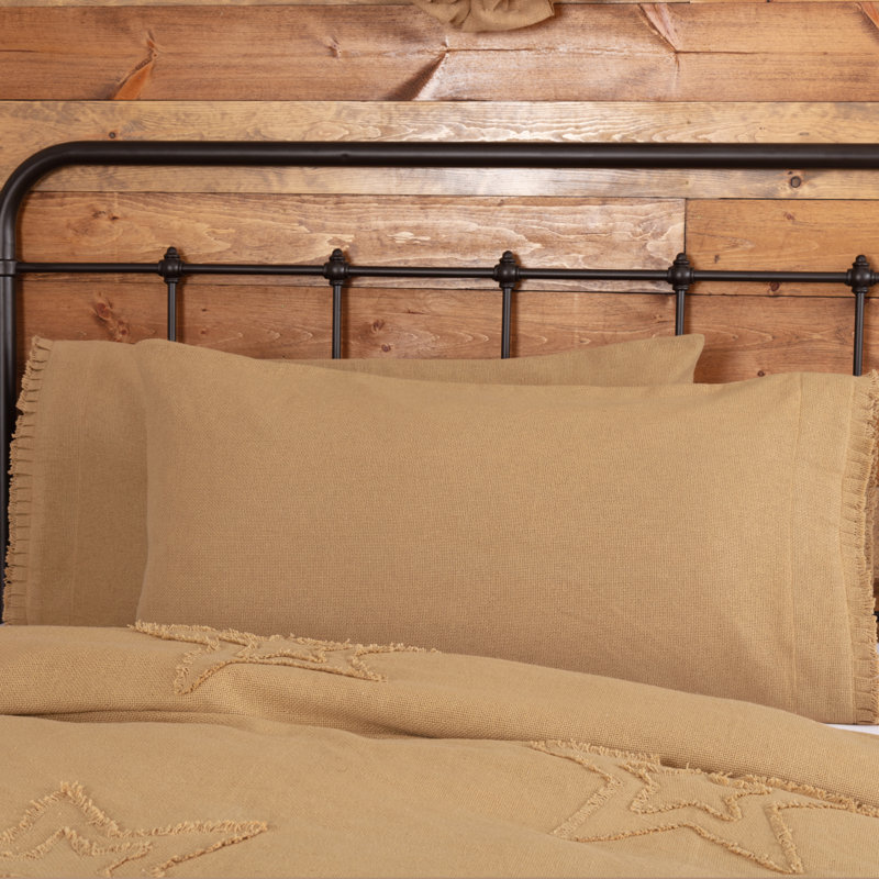Burlap Natural 100% Cotton - Set of 2, King, Natural