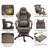 Dowinx Adjustable Ergonomic Swiveling PC & Racing Game Chair with Footrest-92366582
